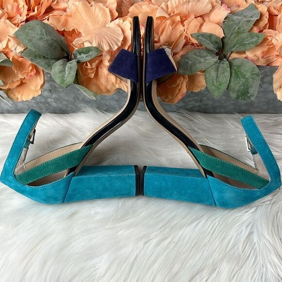 Botkier Gianna Colorblock Sandals Ultramarine Combo Size 9 - Picture 7 of 12